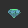 Brilliant Green Faceted Diamond Jewelry Piece For Elegant Accessory Collection