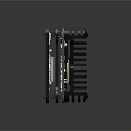Rugged Industrial Computer Module With Black Heat Sink Green Circuit Board CE Certification