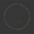 Gray Small Square Spiral Design Decorative Household Item For Home Decor