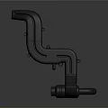 Robust Black Curved Metal Mechanical Equipment Component For Industrial Machinery