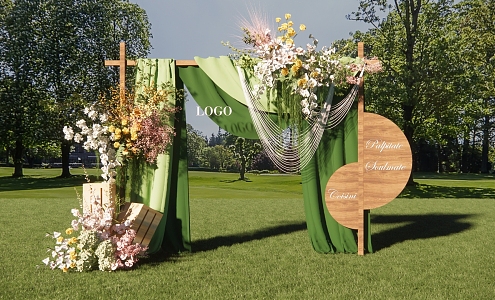 Modern Meichen Outdoor Lawn Wedding 3d model