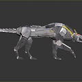 Wolf Machine Wolf Mechanical Wolf Mecha Wolf Science Fiction Wolf Cyberwolf Cyberpunk Wolf Science Fiction Monster 3d model