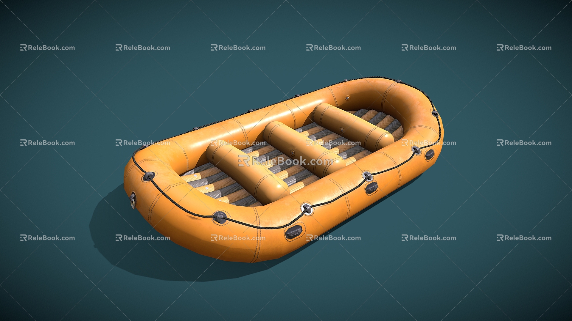 Drifting Boat Kayak Inflatable Boat 3d model