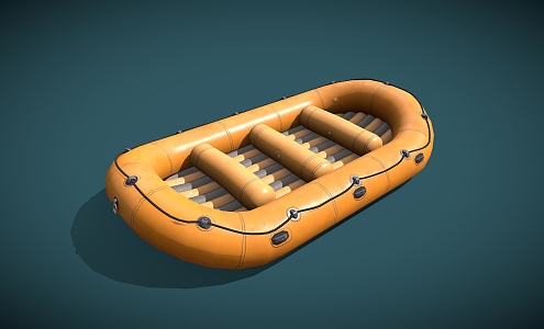 Drifting Boat Kayak Inflatable Boat 3d model