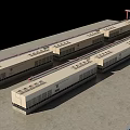 Modern Industrial Building Structures With Multiple Units Roof Equipment And Windows