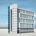 Modern office building complex office building office building model 3d model