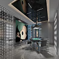 Modern Billiard Room Interior With Multiple Pool Tables Cues And Lighting