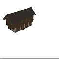 Traditional Ancient Wooden Architecture Design With Pitched Roof And Interior Wooden Elements
