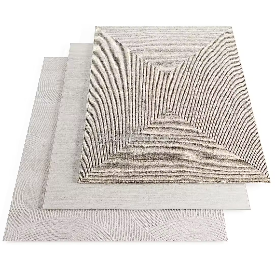 Nordic Square Carpet 3d model