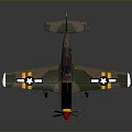 Vintage Military Aerospace Model Airplane With Green Brown Red Paint And Star Stripe Insignia