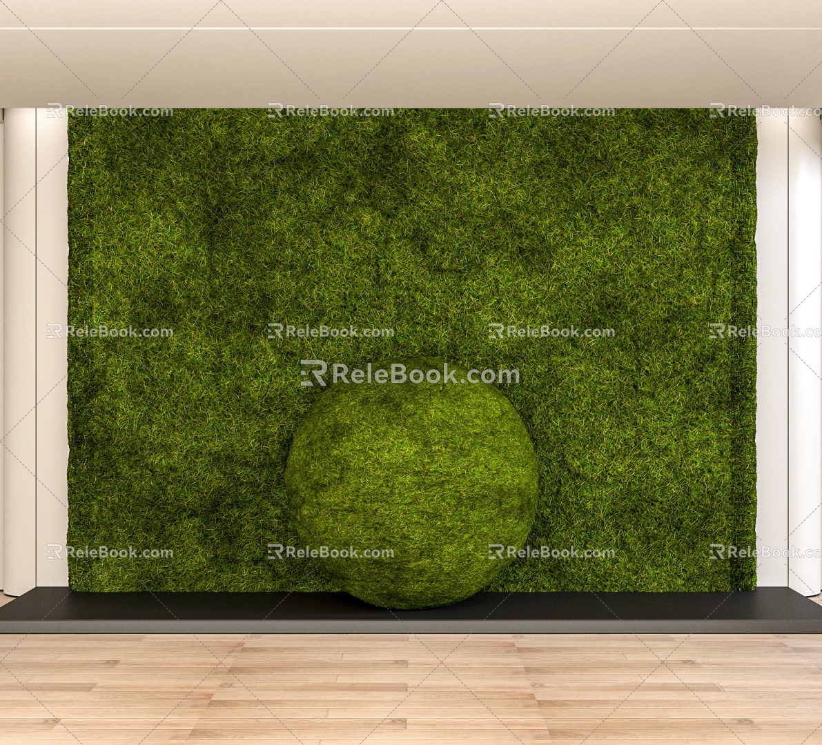 Modern Lawn Lawn Grass Outdoor Grass Flowers and Grasses 3d model