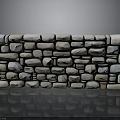 Decorative Natural Stone Wall Design With Mixed Size And Colored Stones