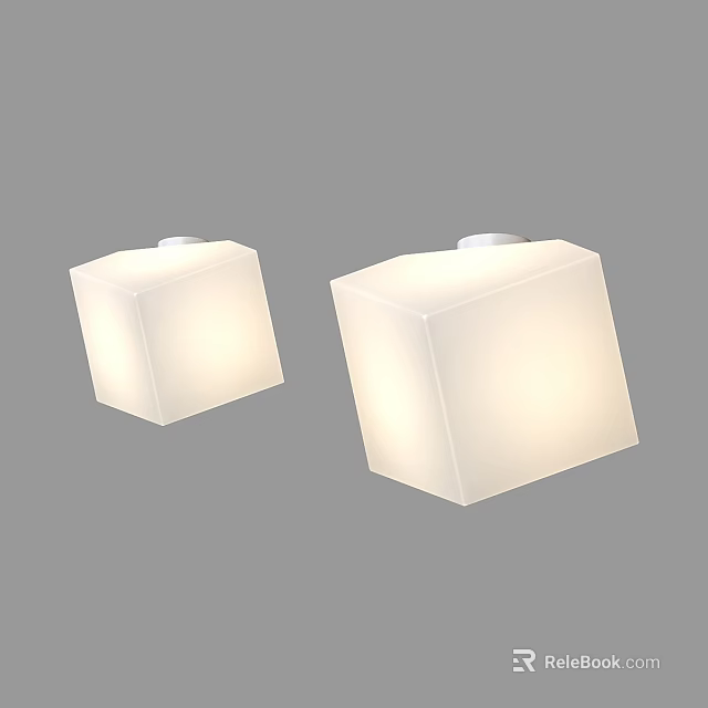 Modern Square White Wall Lamp with Soft Illumination for Home Interior Lighting Decoration 3d model 