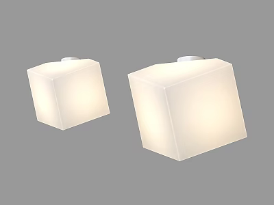 Modern Square White Wall Lamp with Soft Illumination for Home Interior Lighting Decoration 3d model