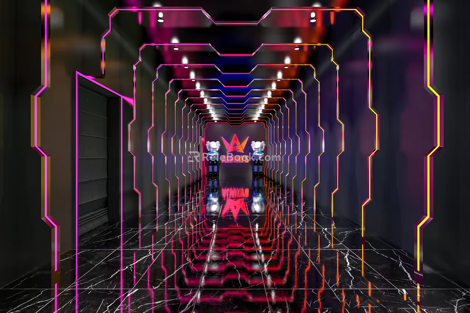 Modern aisle access 3d model