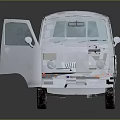 White Small Truck With Open Cargo Bed And Front Grille Design Features