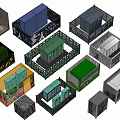Distribution box distribution station substation transformer distribution cabinet 3d model