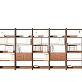 Modern Wooden Bookshelf With Open Shelves And Multiple Storage Compartments For Home Library Decorative