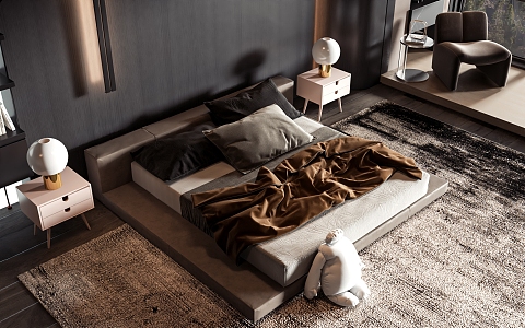 Style Commodity Bed 3d model