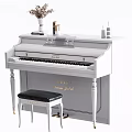 Musical Instruments and Art Supplies Including Various Pianos with Stools Sheet Music and Decorative Vases