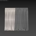 White Sheer And Gray Thick Curtains For Window Home Interior Decoration