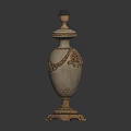 Classical Decorative Vase with Intricate Carved Details Elegant Lid and Ornate Base for Home Decoration