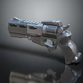 Modern Tactical Metallic Pistol With Grip Barrel And Detailed Design Features
