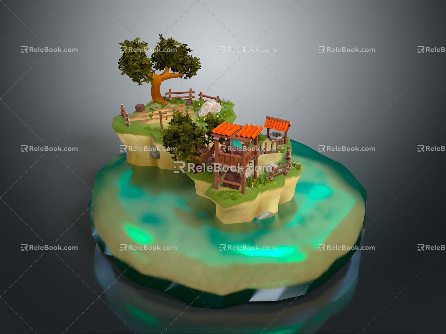 Farmhouse Holiday House Holiday House Rural Villa Idyllic Villa Rural House Idyllic Idyllic Landscape 3d model