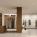 Elegant Minimalist Clothing Store Exterior With Fashion Window Display Mannequins And Clear Glass Doors
