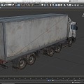 Box car, container car, truck, van, van, refrigerated truck, transport truck, simple model truck, low model, low face number truck, game truck 3d model