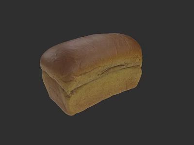 Freshly Baked Golden Brown Sliced Bread Loaf With Soft Fluffy Texture 3d model