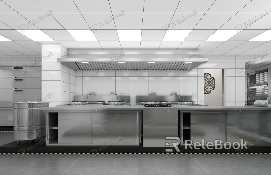 Restaurant back kitchen Chinese restaurant back kitchen caocaishi restaurant kitchen spicy soup pot back kitchen shopping mall restaurant back kitchen kitchen model