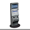 Smart Machine Self Service Terminal With Interactive Display And User Interface 3d model