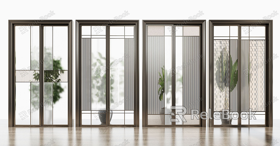 Modern sliding door aluminum alloy glass sliding door model