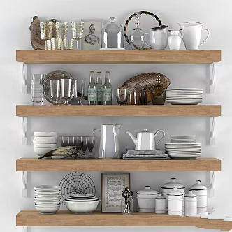 Modern Tableware Combination Kitchen Decorative Dish Cup 3d model
