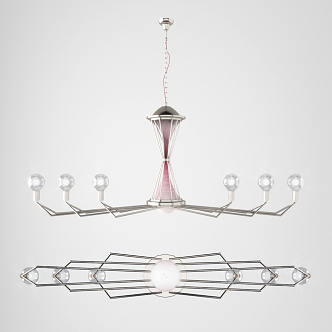 Post-modern chandelier Simple chandelier 3d model