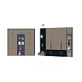 Modern Wardrobe With Multiple Doors Drawers Open Shelves And Decorative Items 3d model