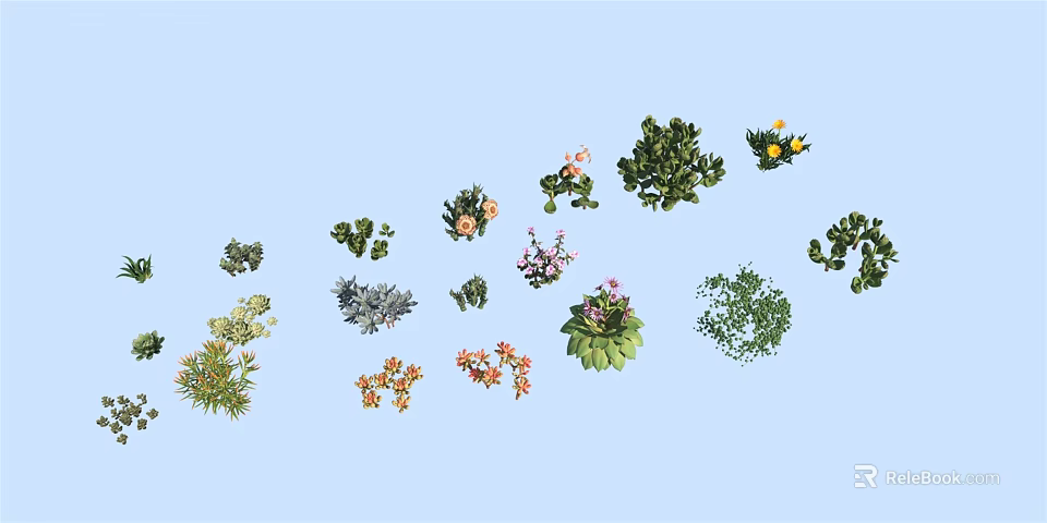 Beautiful Colorful Vase Flowers With Various Species And Vibrant Blooms Arrangement 3d model 