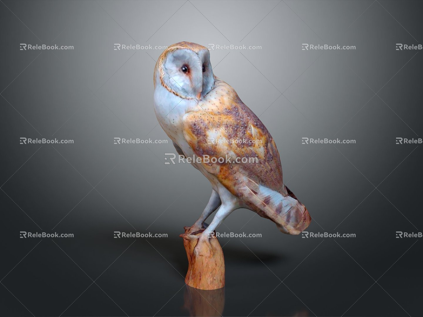 Modern owl grimace owl long-eared owl Wulin owl 3d model