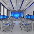 Modern Classroom Virtual Simulation Classroom Computer Classroom Robot Classroom Professional Classroom Maker 3d model