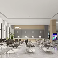 Modern Service Hall With Service Windows And Self Service Terminal
