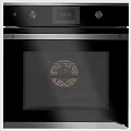 Kitchen Appliances Stainless Steel Double Door Refrigerator Black Built In Oven Microwave Range Hood