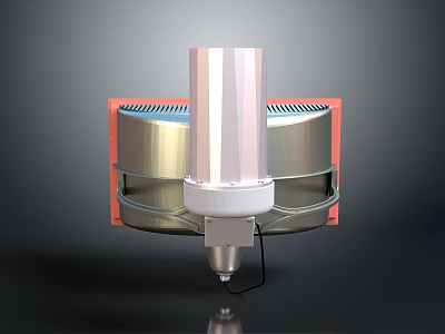 Industrial Mechanical Component With Metal Casing Heat Sink And Cylindrical Structure 3d model
