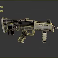 Modern Tactical Weapon Design Showcasing Black And White Color Ergonomic Grip Barrel And Magazine Features