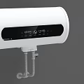 White Wall Mounted Electric Water Heater With Digital Control Panel For Home Bathroom