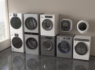 WASHING MACHINE WALL WASHING MACHINE 3d model