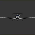 Lightweight White Small Aircraft With Transparent Cockpit And Two Wings Design