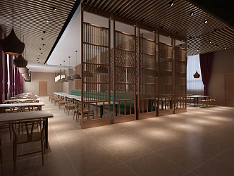 New Chinese Restaurant Catering Cuisine Hot Pot Restaurant 3d model