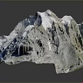 Breathtaking Snow Mountain Landscape With Snowy Peaks And Rocky Slopes