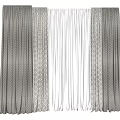 Layered Curtain Design With Patterned Panels And Sheer White Fabric 3d model